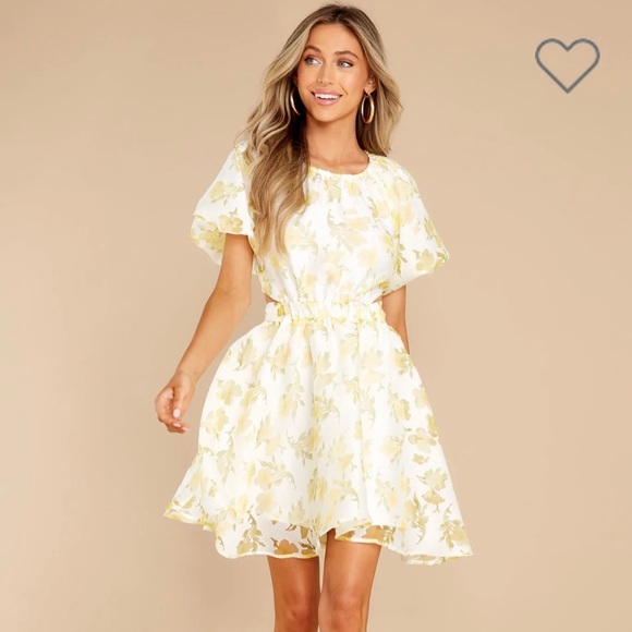 Floral Mini Dress With Open Back - Picture 1 of 3